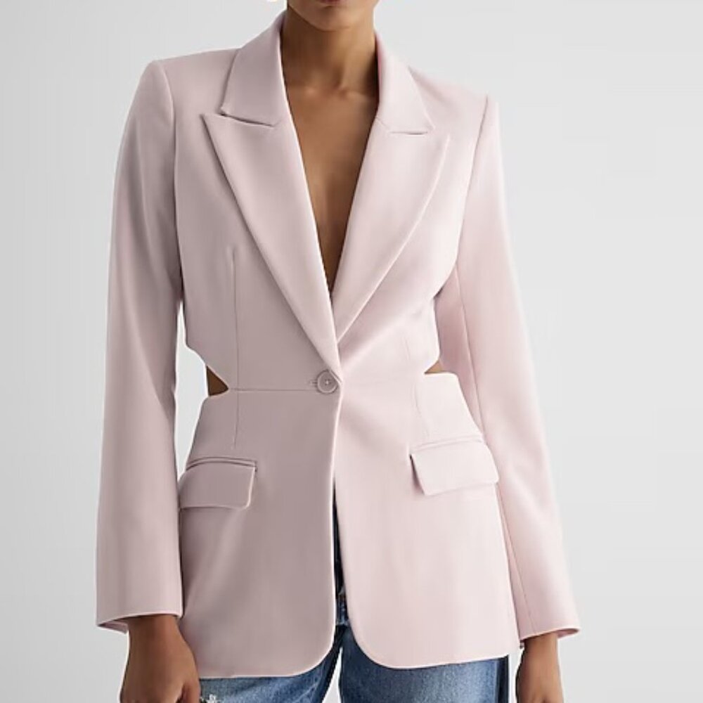 NWT Express Cutout Long Slim Blazer